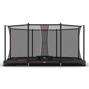 BERG inground trampoline rectangulaire Favorit gris 410 cm + filet de sécurité – Image 1