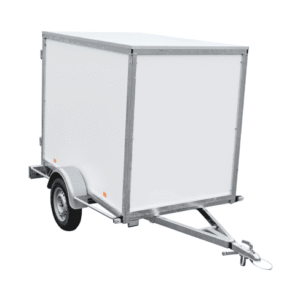 Fourgon bois blanc avec hayon BW Trailers – Image 1