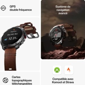 Montre GPS Polar Grit X2 Pro Titane Gris Titan Marron – Image 2