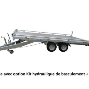 Remorque plateau Lider - Réf. 32650 - Roues dessous - 4 m - 2500 Kg - 2 essieux – Image 2