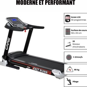 Tapis de course connecté - 22km/h - CARE - FAST RUNNER - KINOMAP – Image 4