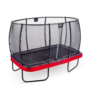 Trampoline EXIT Elegant Premium 214x366cm avec filet de sécurité Deluxe - rouge – Image 2