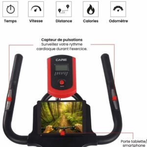 Vélo Biking Care Fitness 480-485 Rouge – Image 3